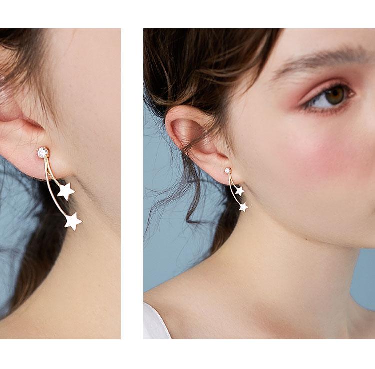 Minimalist meteor, simple and versatile, metallic meteor, comet tail, earring, ear clip, earless, female Japanese - dianjiang-