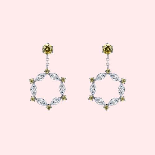 仙女花环欧美气质简约水晶耳环耳夹无耳洞女韩国欧美 - dianjiang-