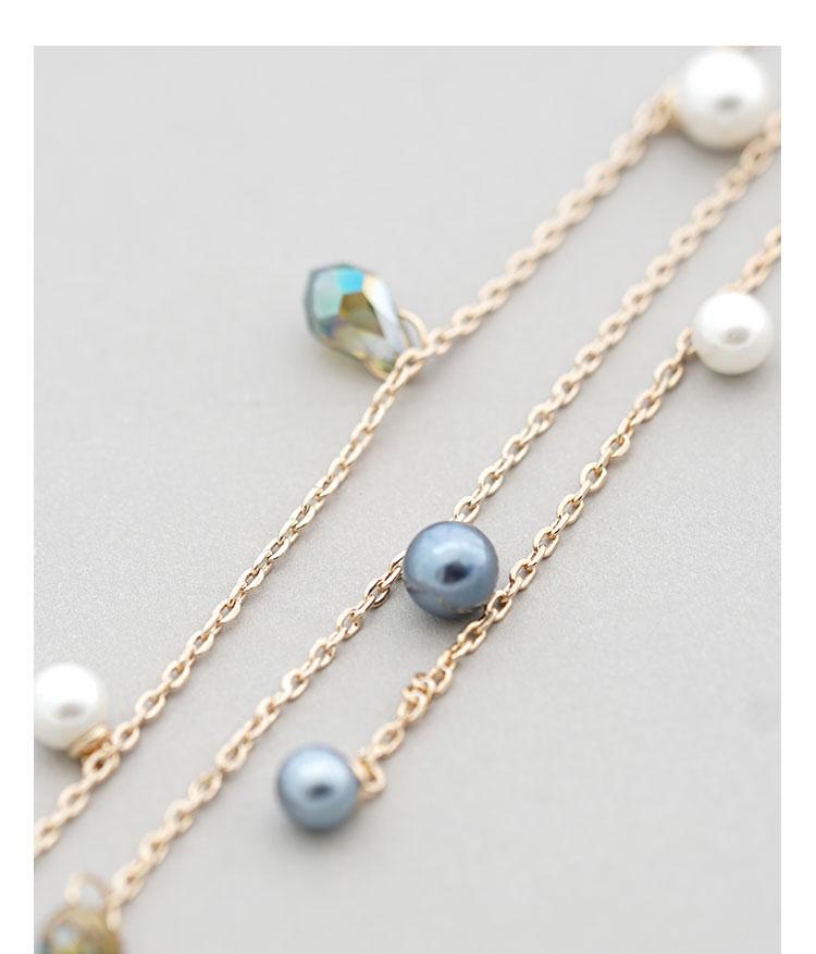 Koala pig elf personality earring long earring multilayer pearl tassel earbone clip earring female - dianjiang-