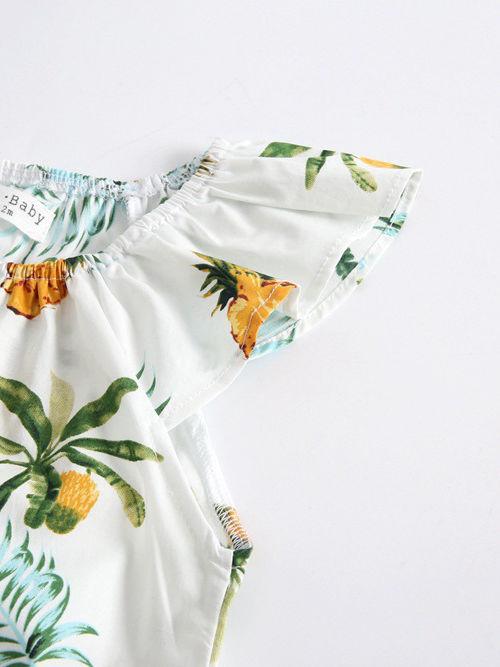 Pineapple Print Summer Onesie Infant Girl Bodysuit - dianjiang-