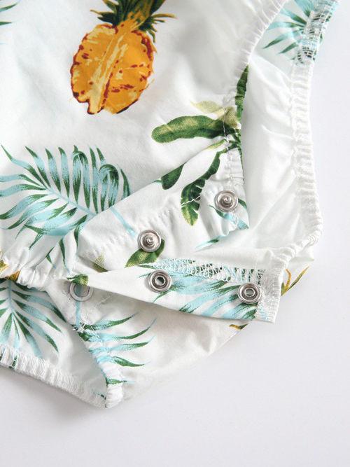 Pineapple Print Summer Onesie Infant Girl Bodysuit - dianjiang-