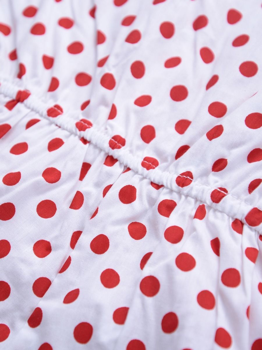 Polka Dots Flutter Sleeve Button Jumpsuit - dianjiang-