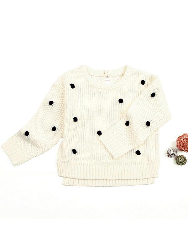 Long Sleeve Acrylic Knitted Baby Sweater - dianjiang-