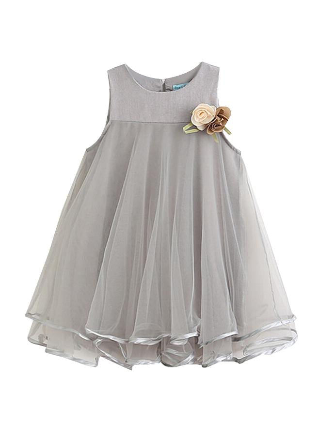 Sleeveless Big Hem Mesh Princess Party Dress - dianjiang-