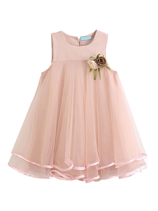 Sleeveless Big Hem Mesh Princess Party Dress - dianjiang-