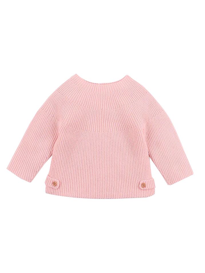 Stylish Solid Color Knitted Sweater - dianjiang-