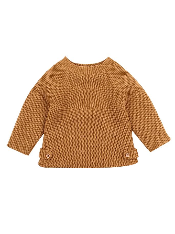 Stylish Solid Color Knitted Sweater - dianjiang-