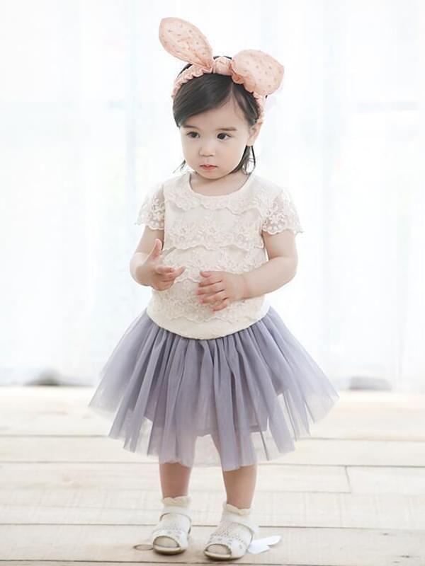 Cute Rabbit Ears Pattern Hair Clip Cotton Headband for 0-24M Baby Girls - dianjiang-