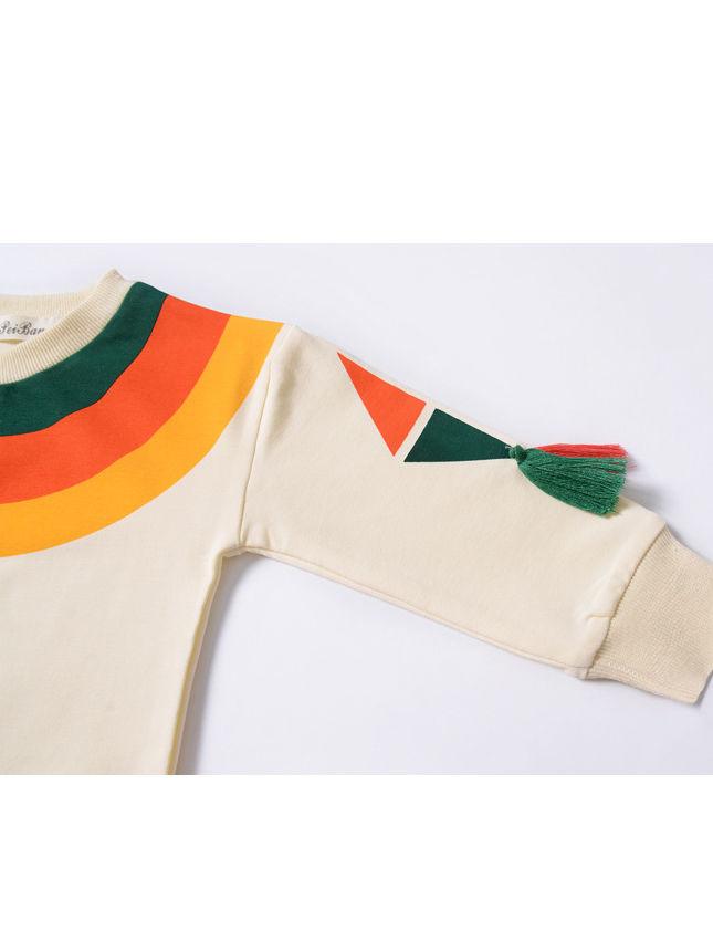 Rainbow Tassel Pattern Baby Little Girl Top Jumper - dianjiang-