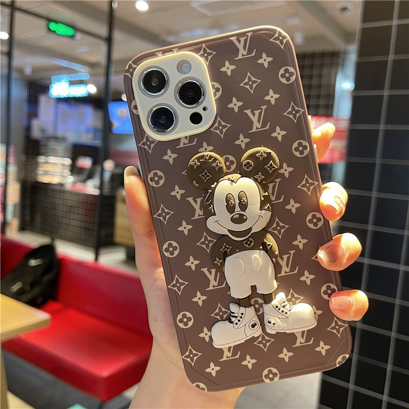 iphoneトレンディなブランドかわいい立体ミッキークリエイティブシリコン漫画携帯電話ケース - dianjiang-