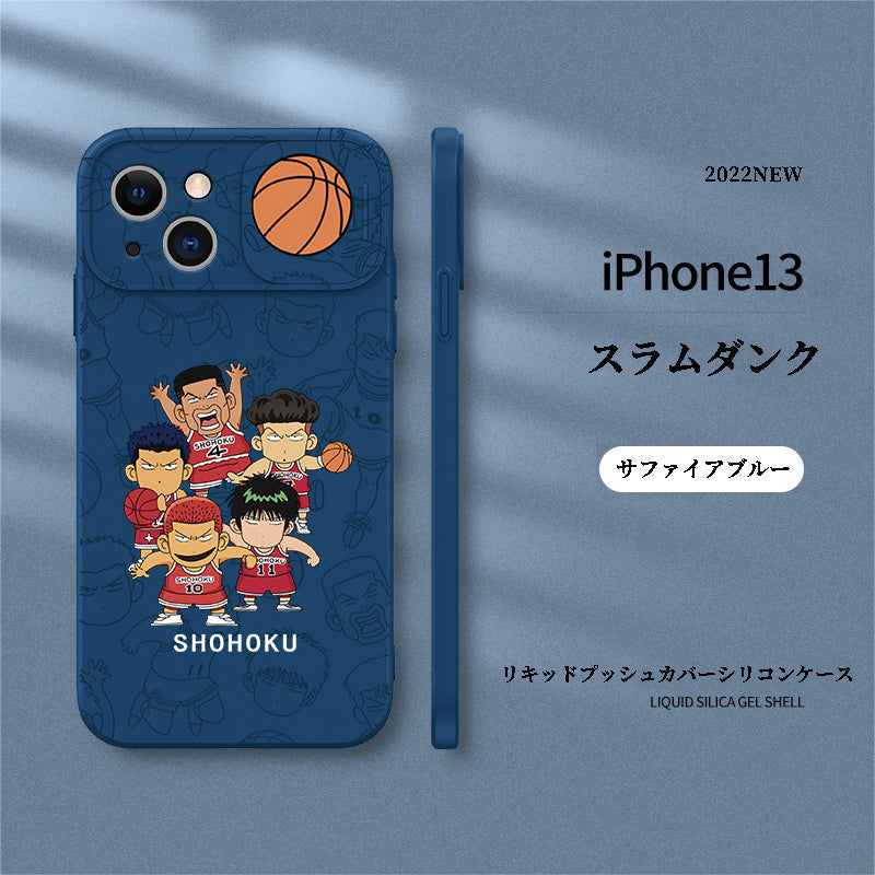 日本のタイドブランドQバージョンスラムダンクiPhone液体シリコン電話ケース - dianjiang-