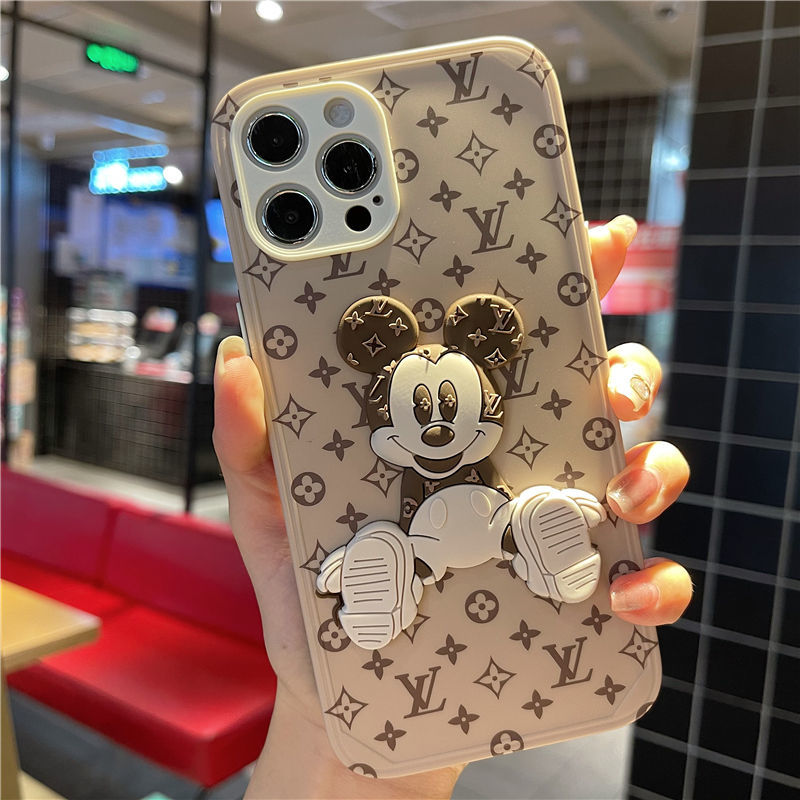 iphoneトレンディなブランドかわいい立体ミッキークリエイティブシリコン漫画携帯電話ケース - dianjiang-
