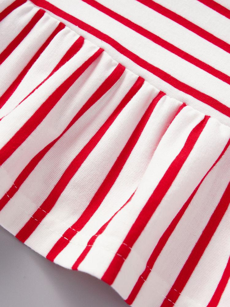 Santa Claus Baby Toddler Girl Long sleeves Stripe Dress - dianjiang-