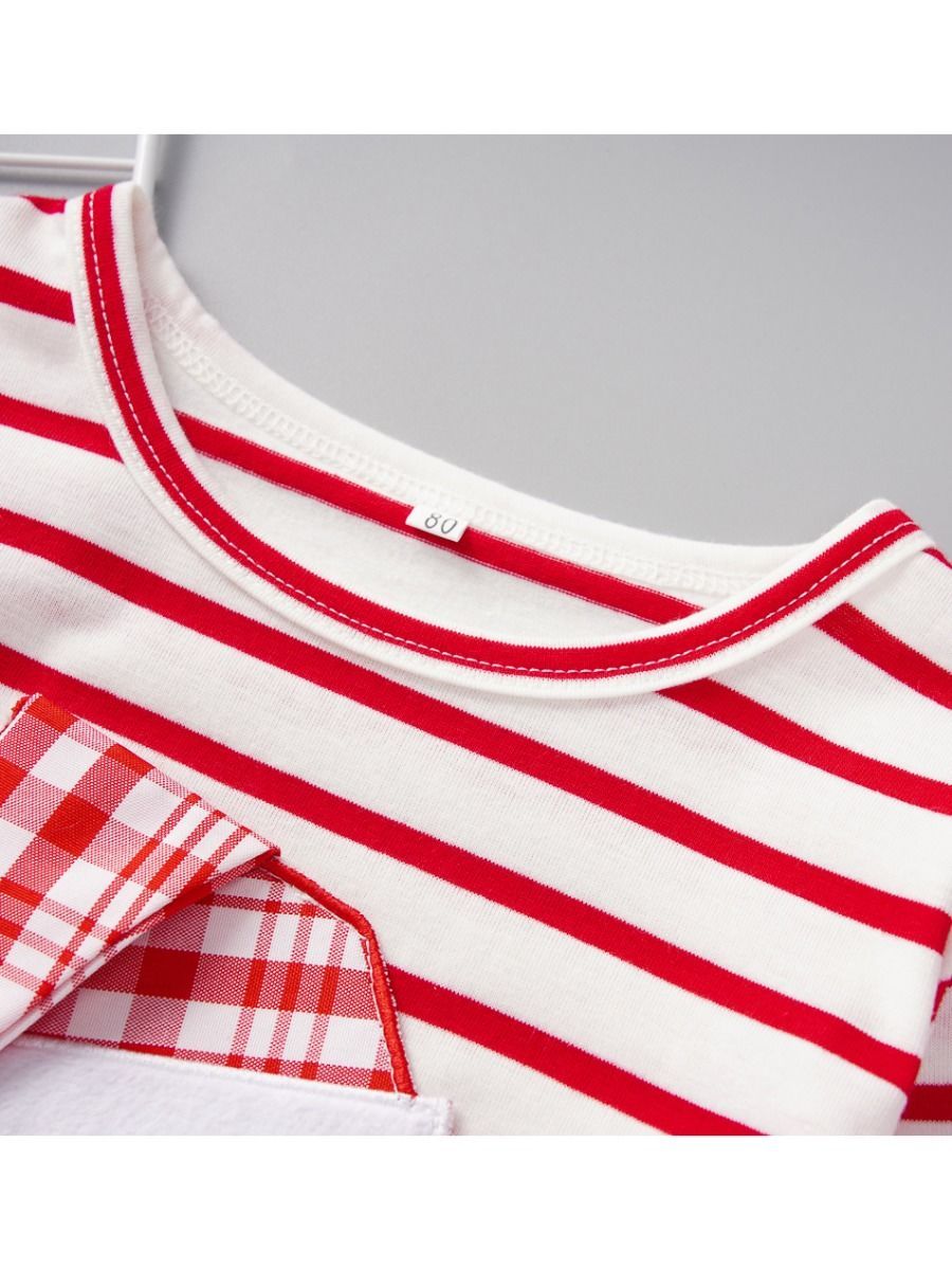 Santa Claus Baby Toddler Girl Long sleeves Stripe Dress - dianjiang-