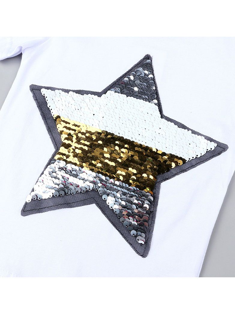 Sequins Star Color Changed T-shirt - dianjiang-