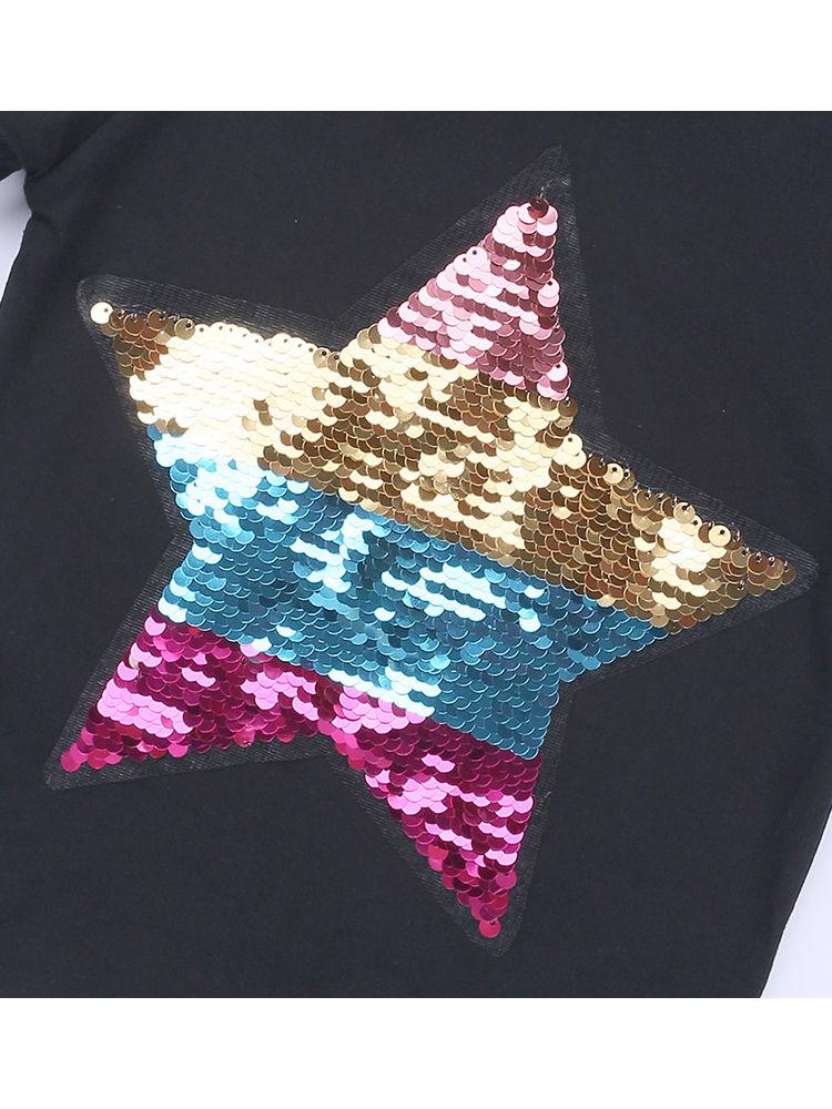 Sequins Star Color Changed T-shirt - dianjiang-