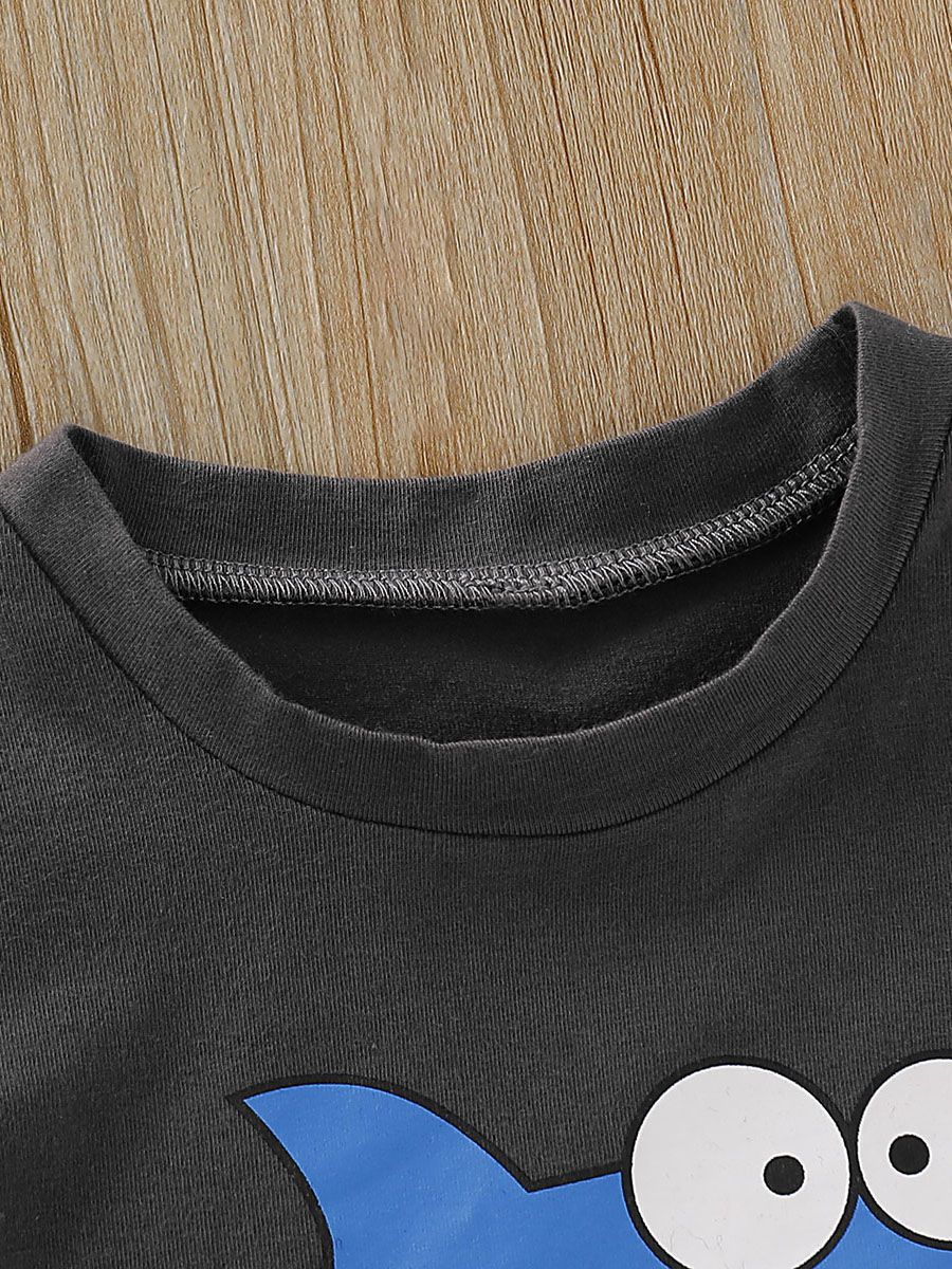 Shark Print Infant Little Boy Summer T-shirt - dianjiang-