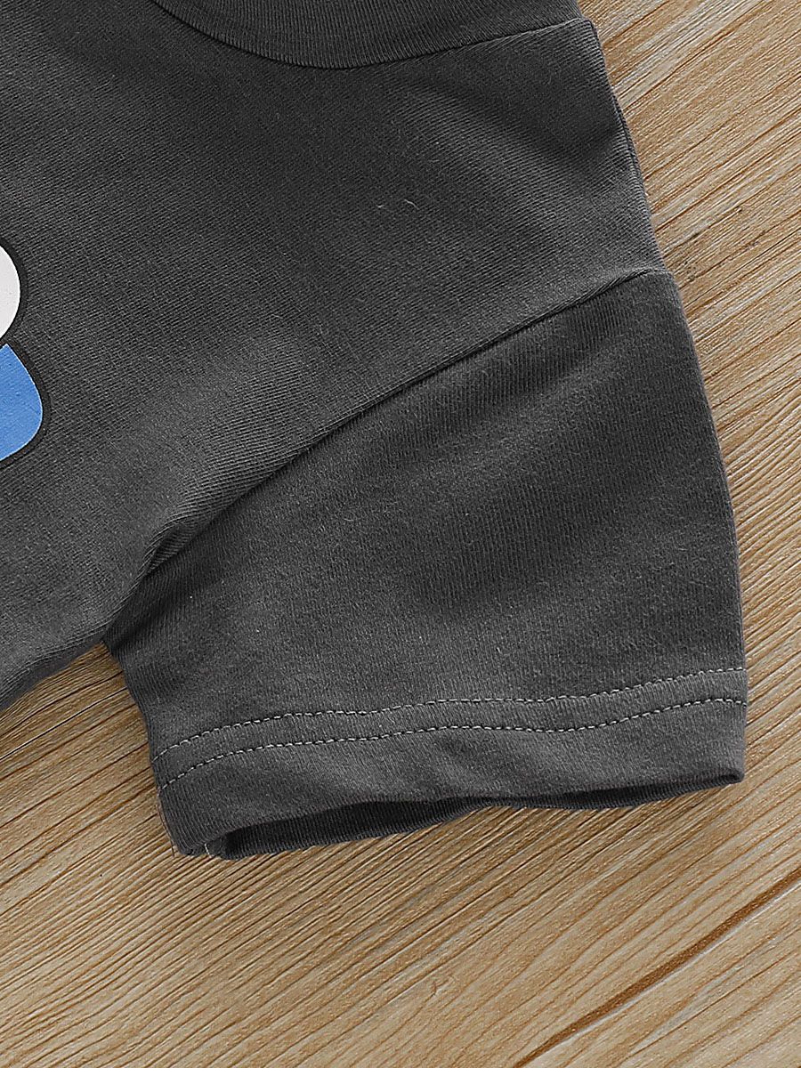 Shark Print Infant Little Boy Summer T-shirt - dianjiang-