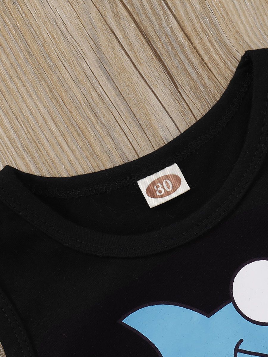 Shark Style Baby Boy 2-Piece Outfit Tank Top Matching Trousers - dianjiang-