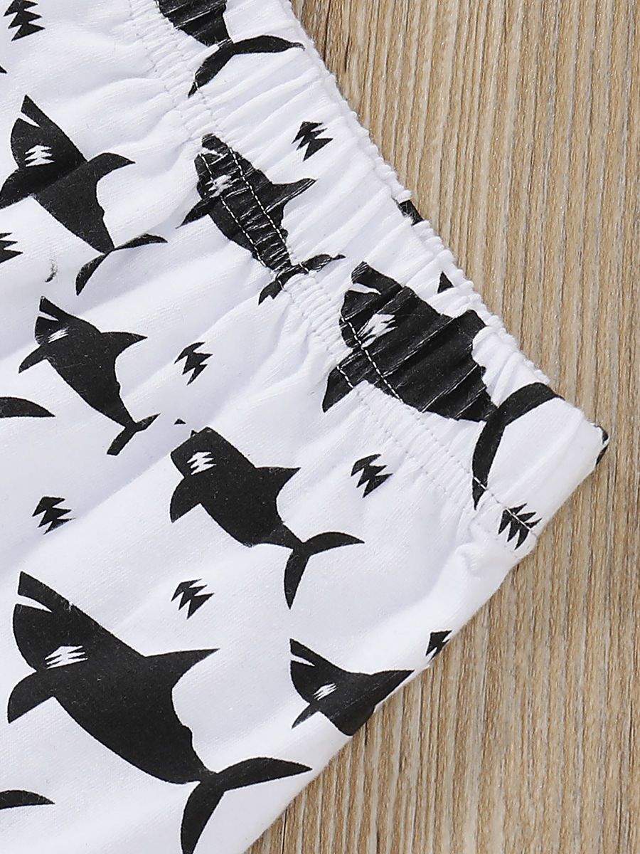 Shark Style Baby Boy 2-Piece Outfit Tank Top Matching Trousers - dianjiang-