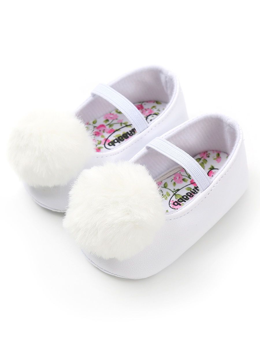 Small Fluff Ball Multi-Colored Princess Baby Girl Shoes - dianjiang-
