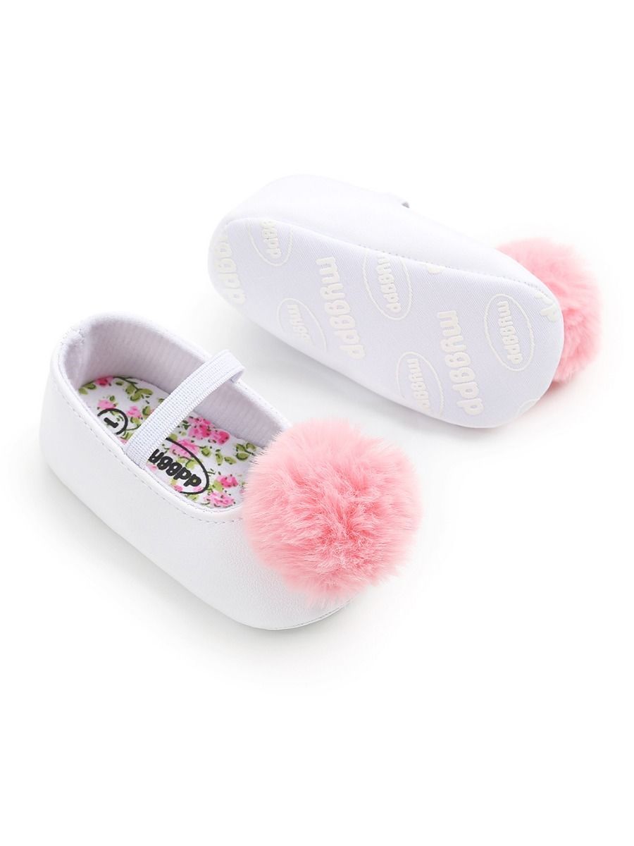 Small Fluff Ball Multi-Colored Princess Baby Girl Shoes - dianjiang-