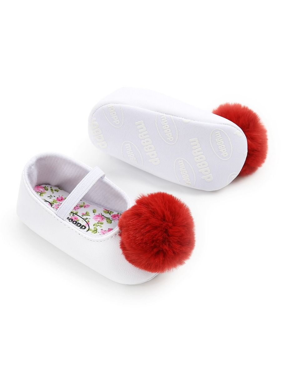 Small Fluff Ball Multi-Colored Princess Baby Girl Shoes - dianjiang-