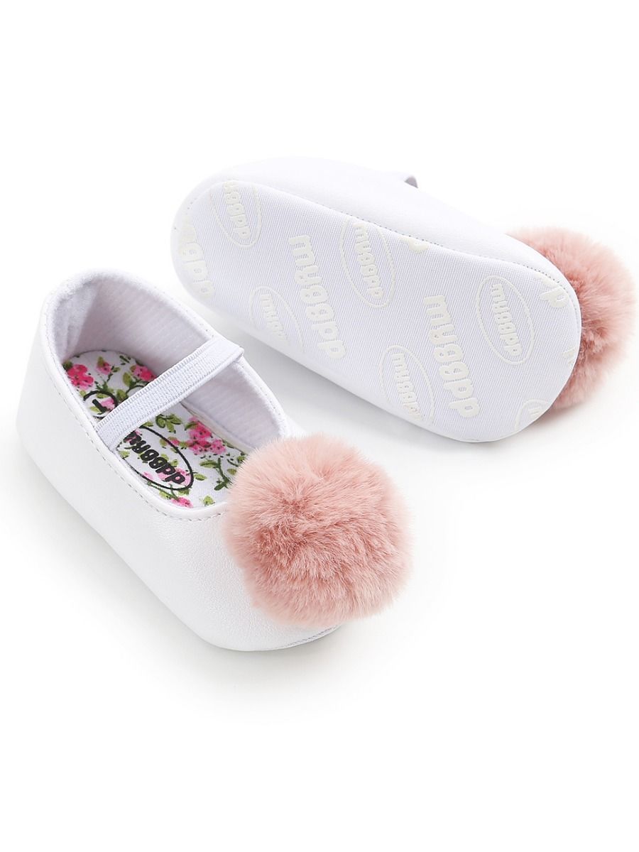 Small Fluff Ball Multi-Colored Princess Baby Girl Shoes - dianjiang-