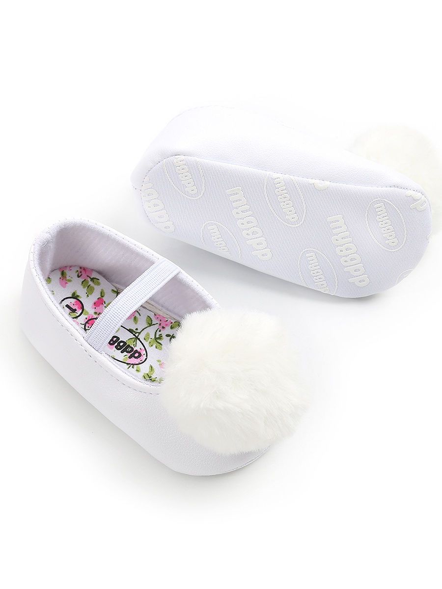 Small Fluff Ball Multi-Colored Princess Baby Girl Shoes - dianjiang-