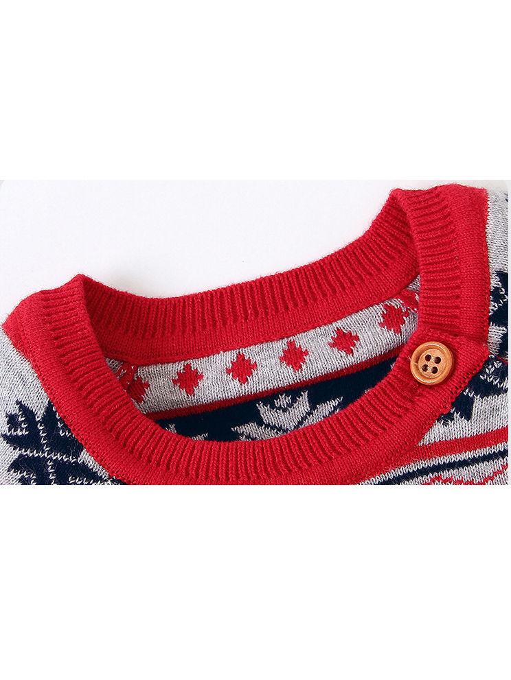 Snowflake Christmas Reindeer Baby Crochet Onesie - dianjiang-