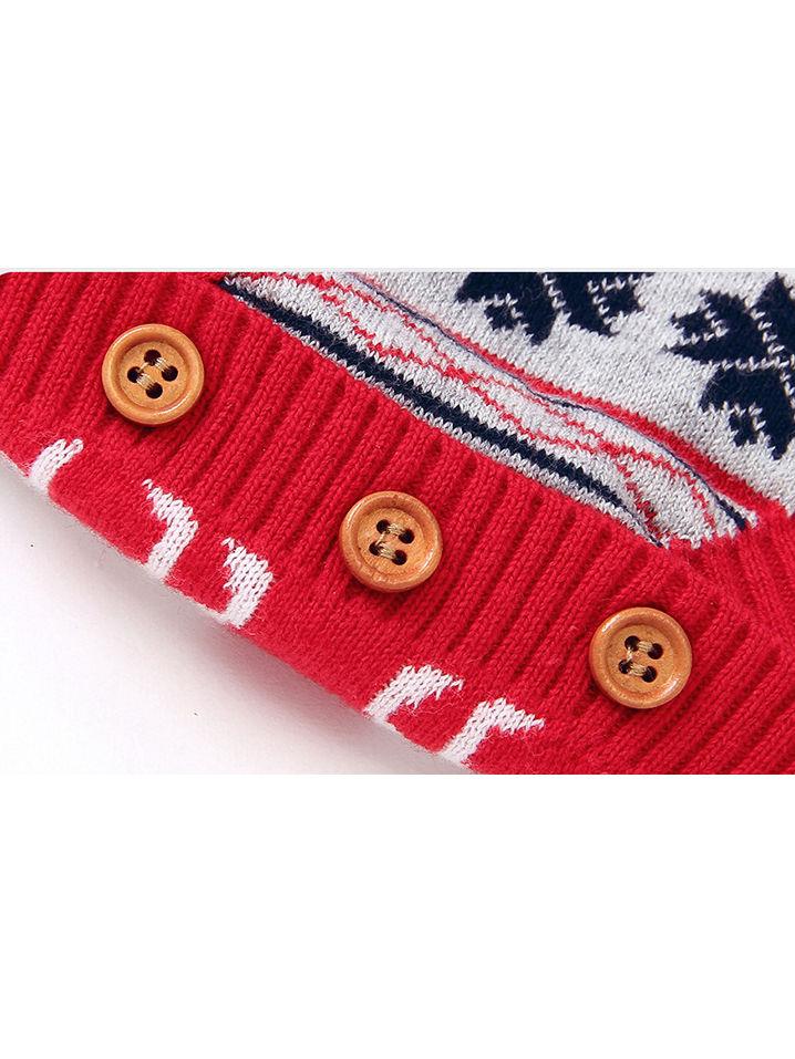 Snowflake Christmas Reindeer Baby Crochet Onesie - dianjiang-