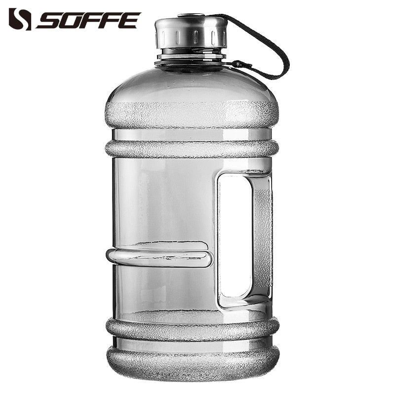 Soffe 2.2L Large Capcity 1/2 Gallon Water Bottle Bpa Free Shaker Protein Plastic Sport Water Bottles Handgrip Gym Fitness Kettle - dianjiang-