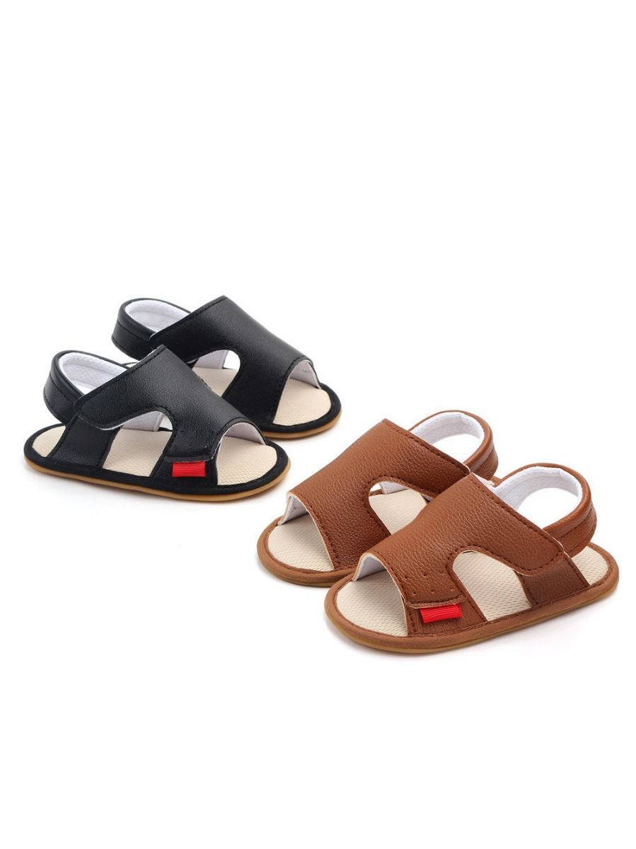 Solid Color Anti-Slip Prewalker Baby Sandals - dianjiang-