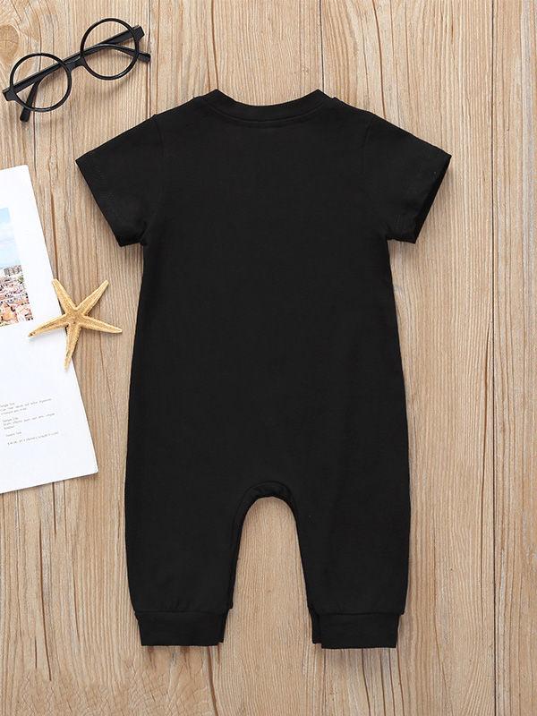 Solid Color Letters Printed Summer Baby Boys Overall - dianjiang-