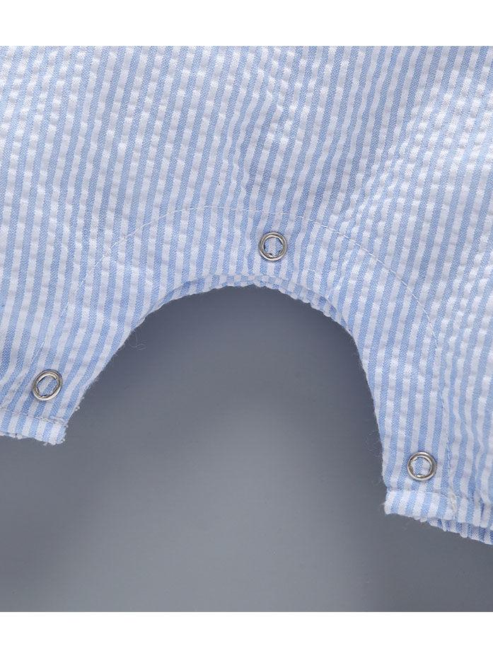 Solid Color Ruffled Collar Off Shoulder Baby Romper Onesie - dianjiang-