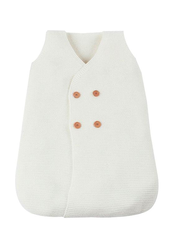Solid Color Knitted Baby Sleeping Bag Buttoned Infant Sleepsuit - dianjiang-