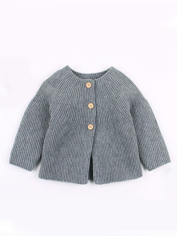 Solid Color Spanish Style Clothes Baby Girls Knitted Cardigan - dianjiang-
