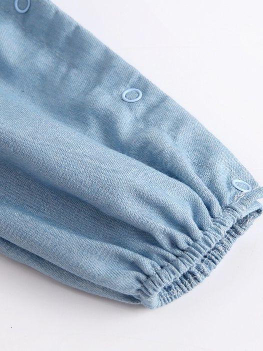 Spanish Blue Ruffled Sleeveless Summer Baby Onesie Jumpsuit - dianjiang-