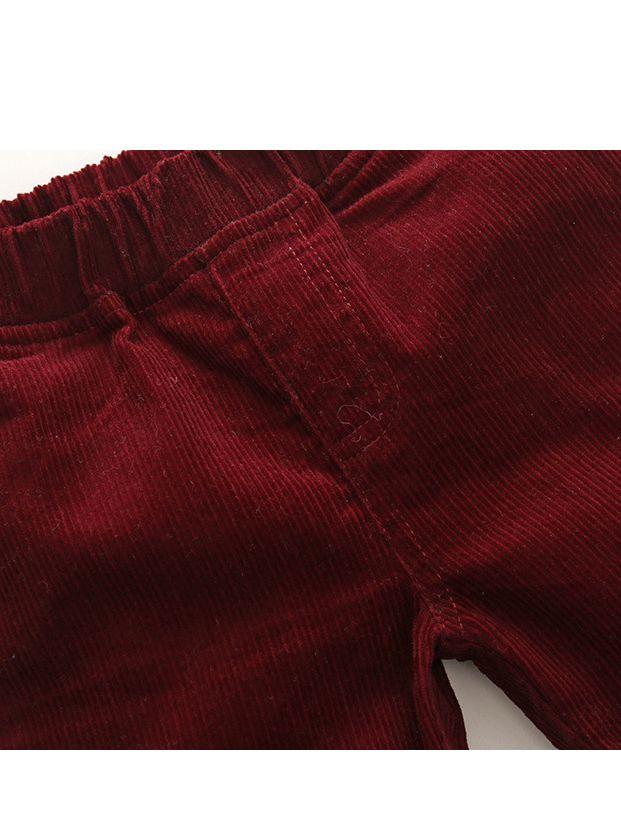 Spring 3- Piece Baby Boys Clothes Set Checked Bodysuit and Corduroy Pants and Bow Tie - dianjiang-