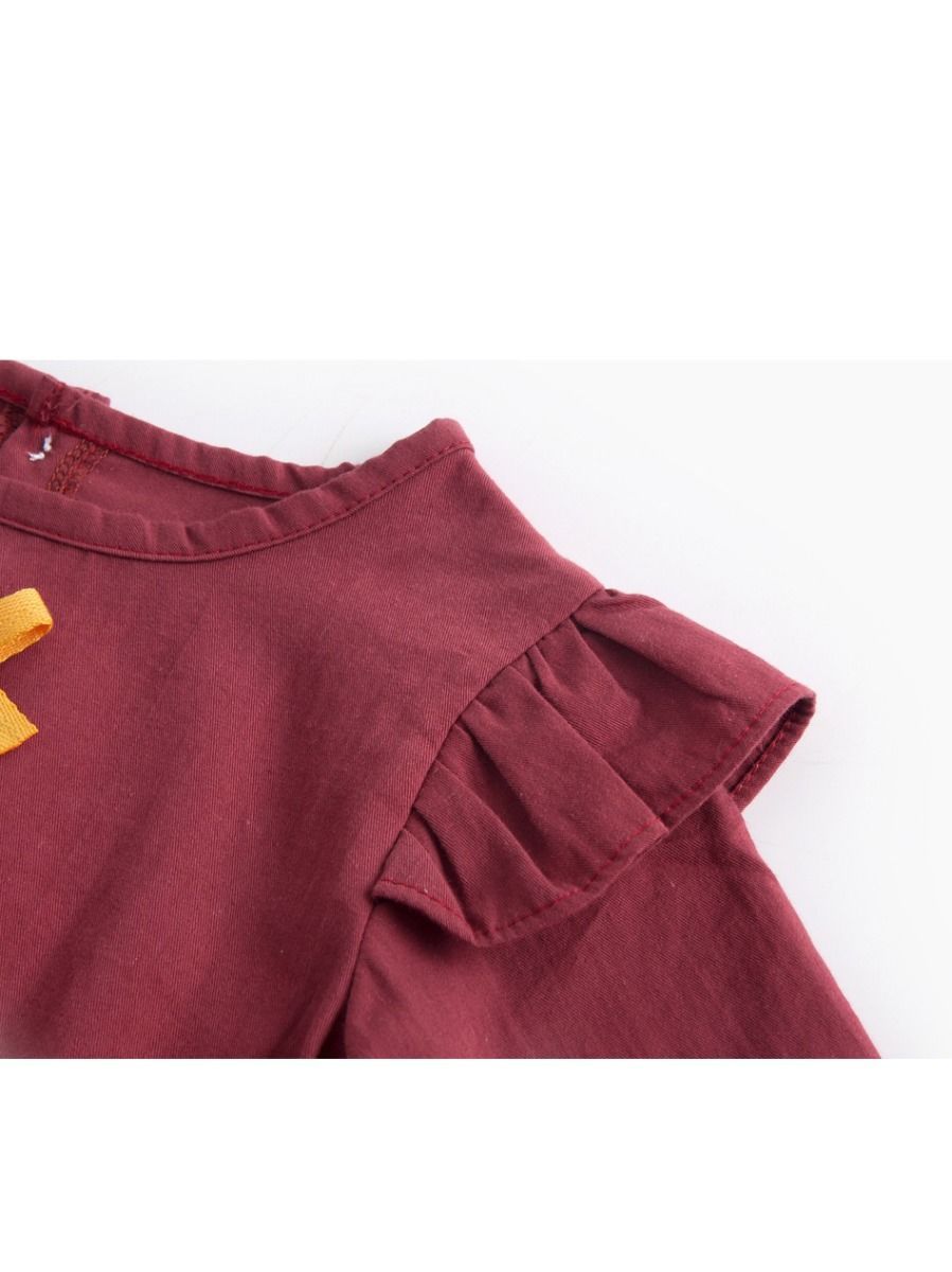 Spring Fall Ruffled Long Sleeve Infant Toddler Girls Romper - dianjiang-