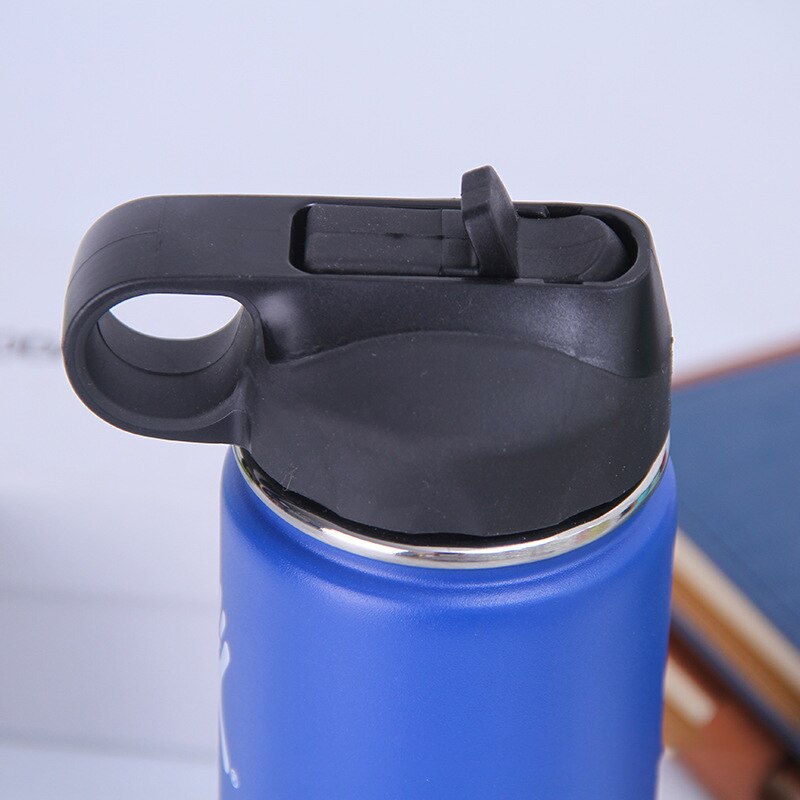 Stainless Steel Water Bottle Insulated Tumbler Flask With 2 Lids Portable Firm Durable Wide Mouth GYM Outdoor Thermos Flask - dianjiang-