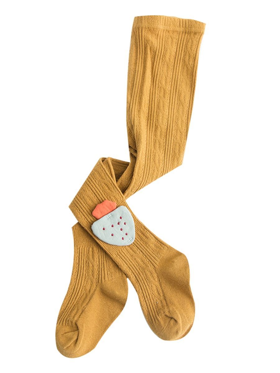 2-PACK Pantyhose Strawberry Mushroom Pattern Stockings Baby Big Kids Tights Socks - dianjiang-