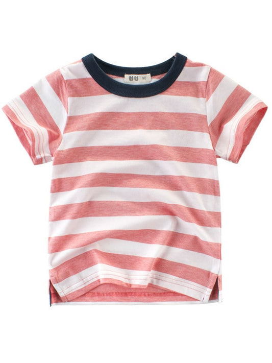 Stripe Casual T-shirt For Toddler Big Boy - dianjiang-