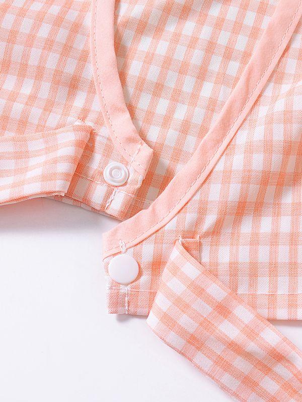 Stylish 2-piece Set Toddler Baby Girl Checked Tops+Skirt - dianjiang-