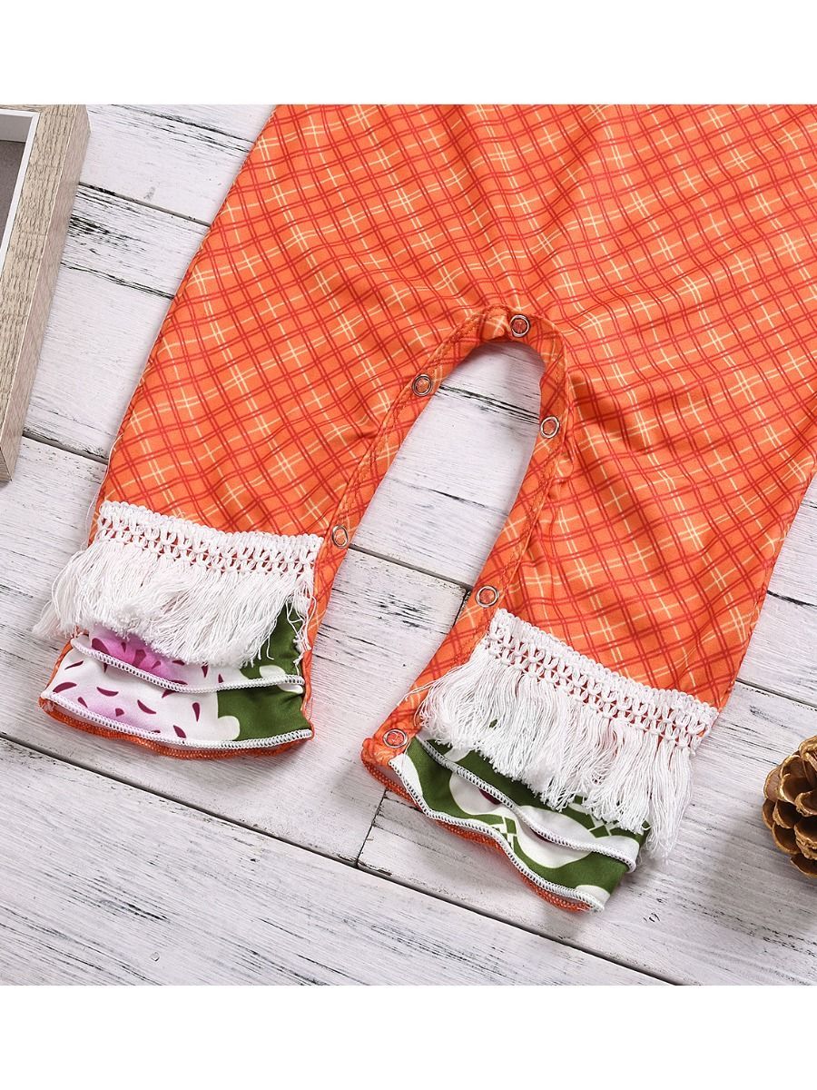 Stylish Baby Tassel Trim Overall - dianjiang-
