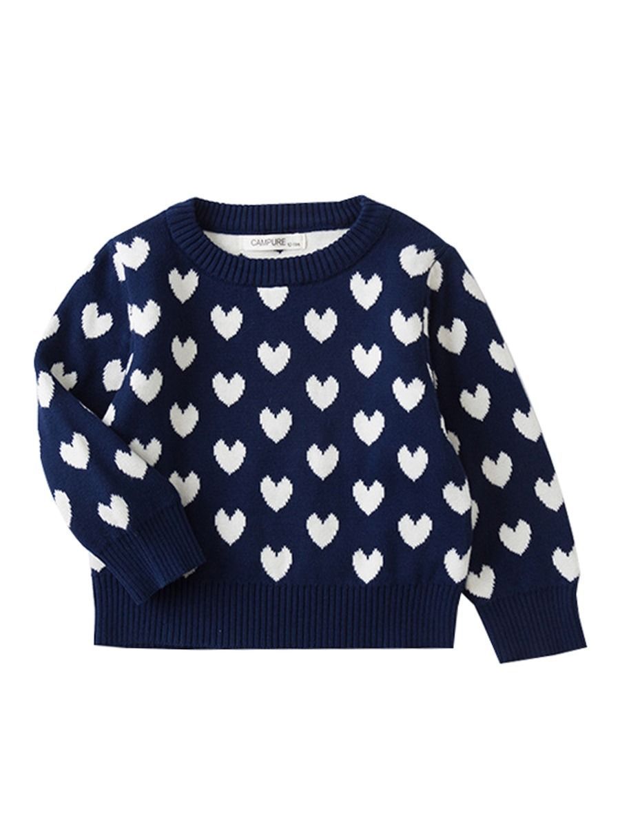 Stylish Baby Toddler Girl Love Heart Crochet Sweater - dianjiang-