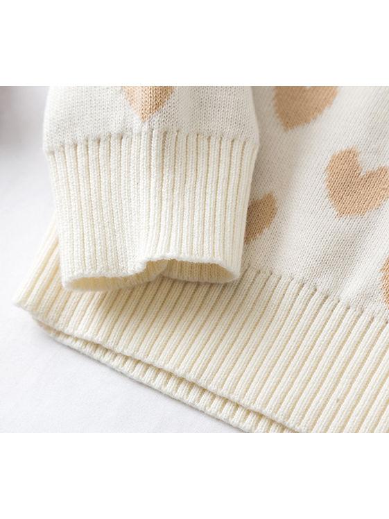 Stylish Baby Toddler Girl Love Heart Crochet Sweater - dianjiang-