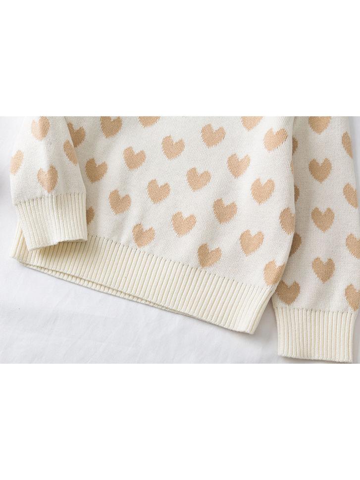 Stylish Baby Toddler Girl Love Heart Crochet Sweater - dianjiang-