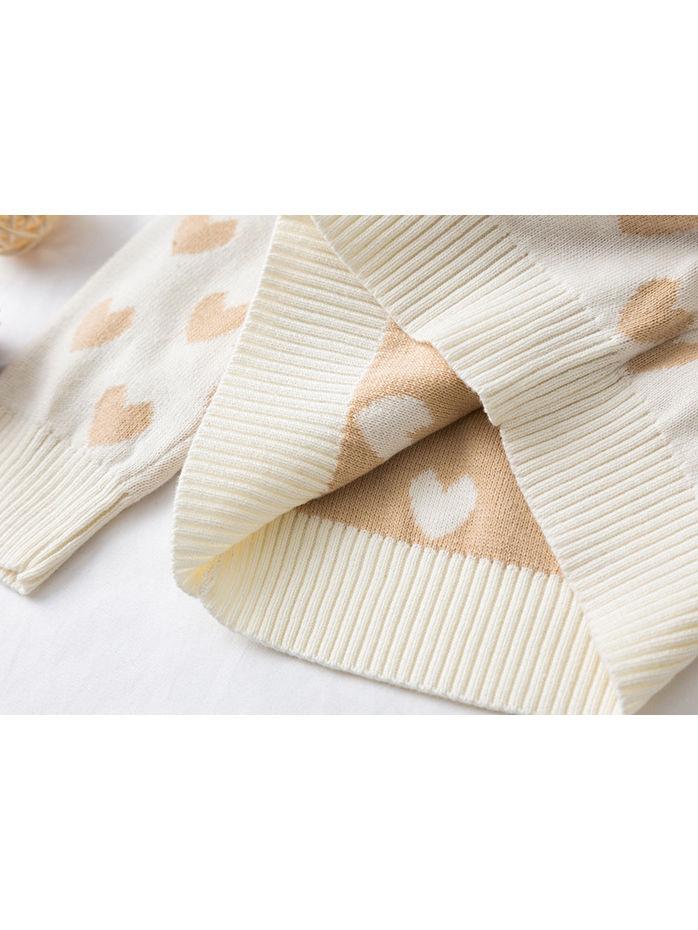 Stylish Baby Toddler Girl Love Heart Crochet Sweater - dianjiang-