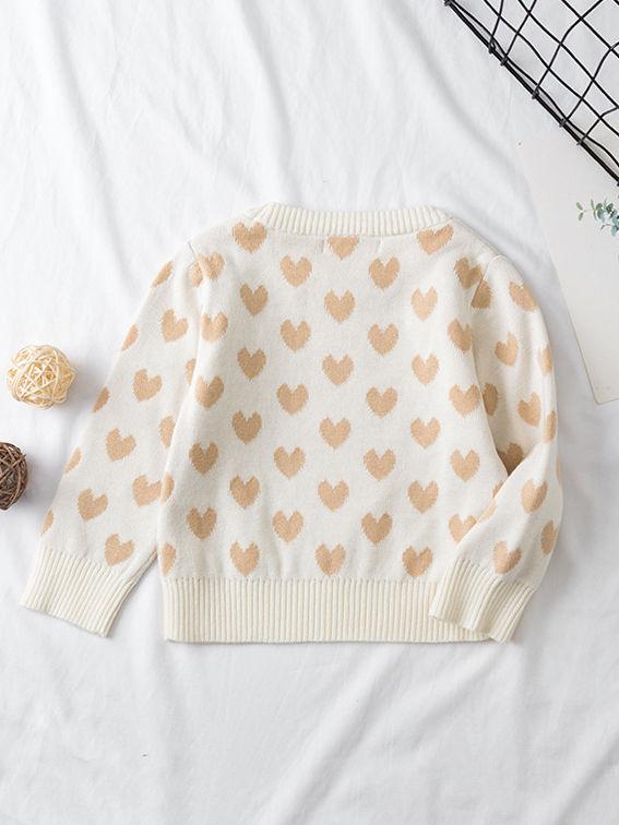 Stylish Baby Toddler Girl Love Heart Crochet Sweater - dianjiang-